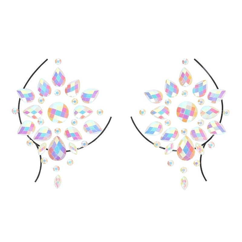 Ouch! Glow Stickers Cache-seins strass phosphorescents Glow Nipples
